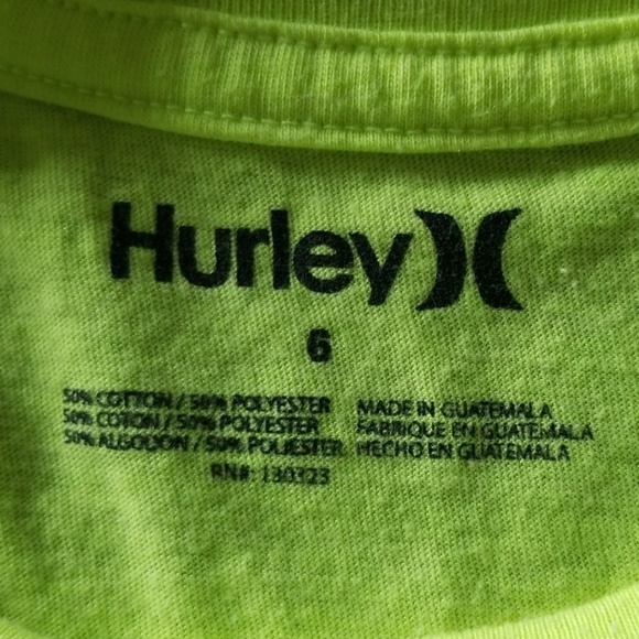 Hurley Graphic Tee - Girls size 6 euc like new - Picture 5 of 5